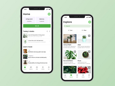 Plant tracking app concept