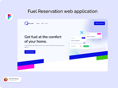 Fuel reservation landing page ui