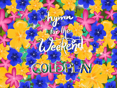 Hymn for the weekend graphic design illustration procreate