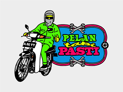 Stiker jadul design illustration motorcycles vector illustration vectorart