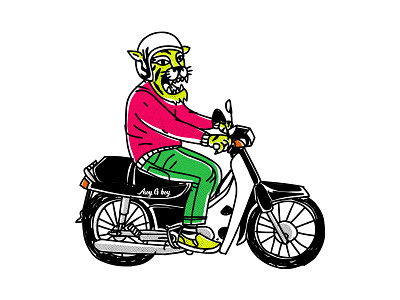 Mang aum design illustration motorcycles vector vector illustration vectorart