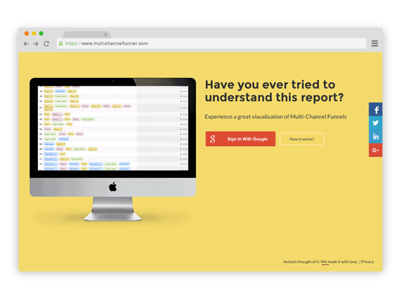 Multi-Channel Funnels Web App data visualisation tool ga google analytics multichannel funnel