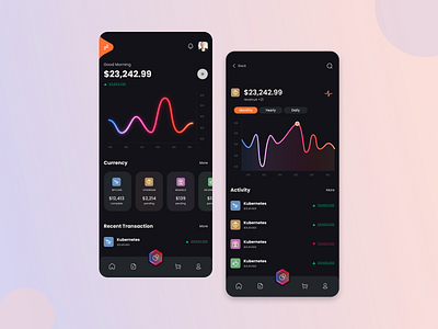Cryptocurrency App UI Concept