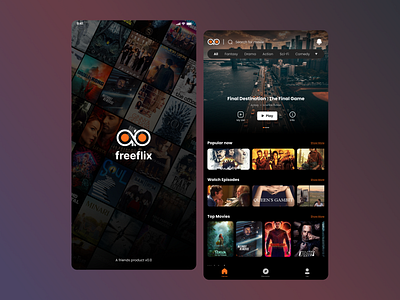 Movie App Ui Concept app design graphic design illustration logo minimal ui ui design uidesign uiux