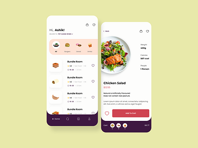 Food App UI Concept 3d animation app app design app ui branding design ecommerce graphic design illustration logo minimal mobile app mobile ui motion graphics online shop ui ui design uidesign uiux