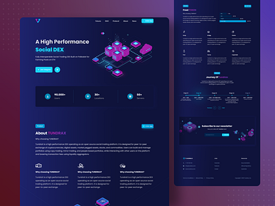 Cryptocurrency Landing Page For TUNDRAX