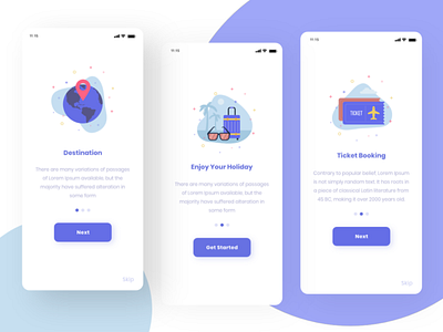 Travel Onboarding animation app branding design illustration logo typography ui ux vector