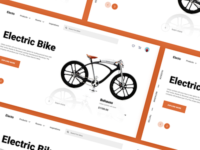 Electric Bike Web Hero app development design hero section landing page nocode saas ui design visual identity web application web design websites