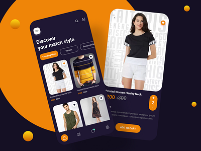 Online Shop Mobile App Dark Mode app design chairs ecommerce fashion furniture app design shop trending ui design