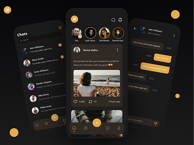 Social Chat App UI Design app design application application design clean design dribbble interface mobile design project social app ui ux