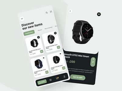 Watch shop app design