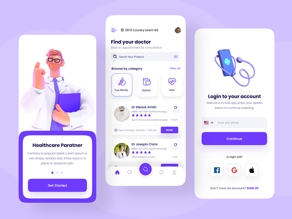 Doctor Appointment App Design by Sandeep Kumar on Dribbble