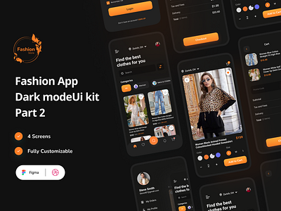 Fashion Mobile App Dark Mode Part 2