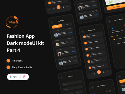 Fashion Mobile App Dark Mode Part 4 app app design design fashion figma mobile app design shopping app ui ux