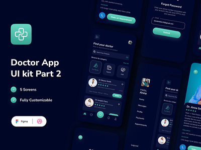 Health care app design dark part 2