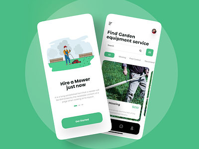 Lawn Care Mobile app design