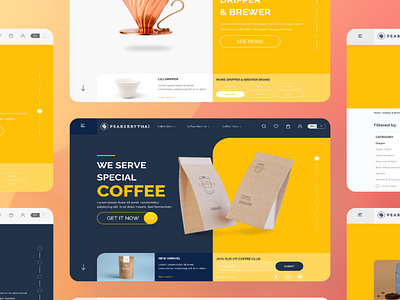 Coffee Store application design ui ux website