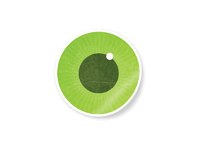 Eye Sticker drop shadow eye green peel sticker