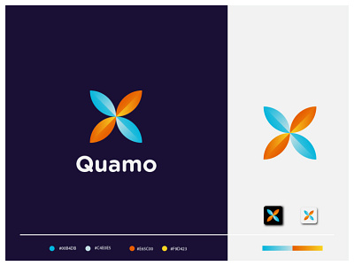 Quamo Logo app branding design flower logo gradient logo graphic design icon iconic logo illustration letter logo logo q logo ui vector