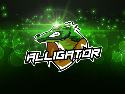 Alligator Logo Esport alligator angry animal badge character crocodile game gaming head illustration logo mascot predator reptile sport symbol team vector wild wildlife