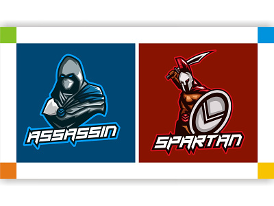 Assassin Spartan Logo Esport assassin cartoon character design esport fighter game gamer gaming illustration logo mascot soldier sparta spartan sport symbol team vector warrior