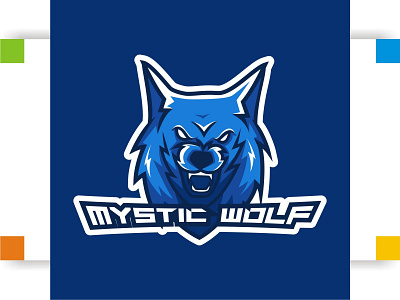 Mystic Wolf Logo Esport animal cartoon design emblem esport game head icon illustration logo mascot mystic nature symbol tattoo team vector wild wolf wolves