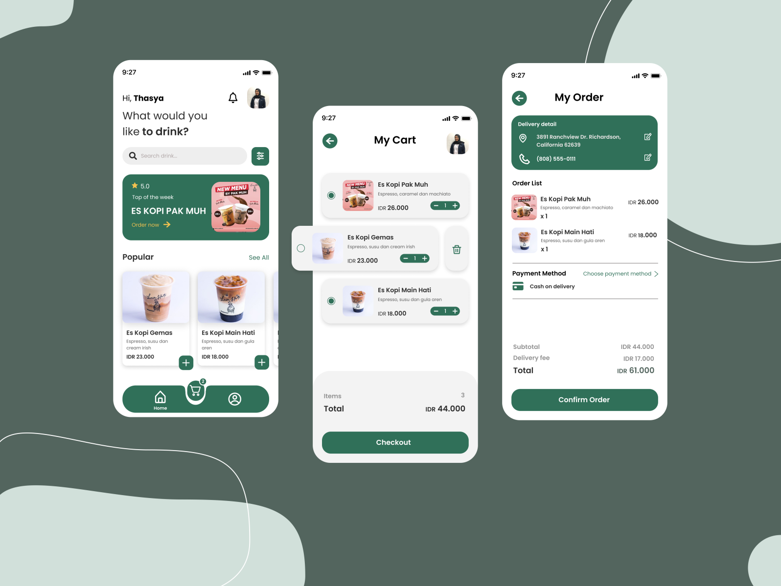 Coffee Shop Mobile App by Thasya Ummul Kulsum on Dribbble