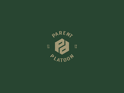 Parent Platoon branding design flat letter p logo mark parent platoon pp symbol vector