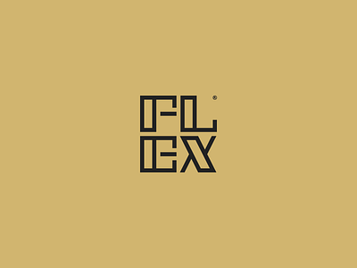 Flex branding design flat flex logo mark minimal symbol