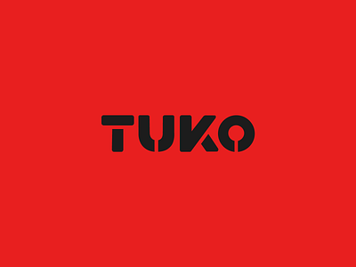 Tuko black brand clothing clothing brand dark design flat logo mark minimal red symbol tuko
