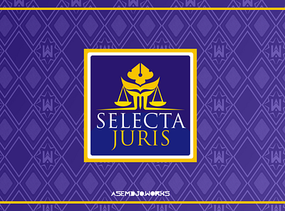 SELECTA JURIS Logo (2015) blue branding design gold journal law logo logodesign scale vector