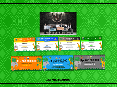 Ragunan Zoo Redesign Contest Printed Design(2019) animal certificate certificate design design ragunan vector wildlife wildpark zoo