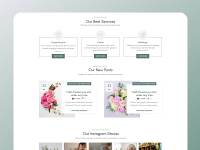 Flower Online Shop design interface minimal ui ux wordpress طراحی رابط کاربری