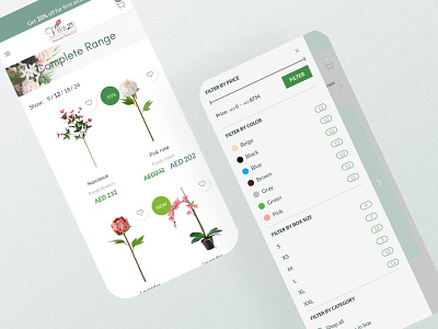 Products and set filters page on Responsive Mode interface minimal ui uidesign ux طراحی رابط کاربری