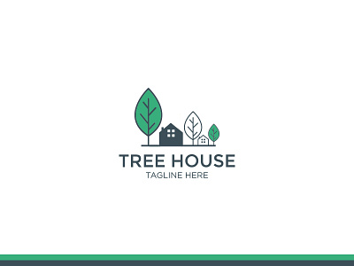 Tree house logo template