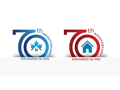 70th anniversary logo design