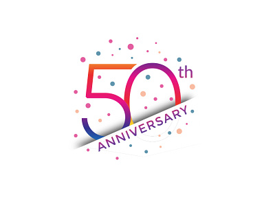 50th anniversary event logo design 50th anniversary abstract anniversary anniversary logo branding colorful design logo