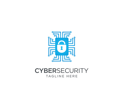 Cyber security logo icon template