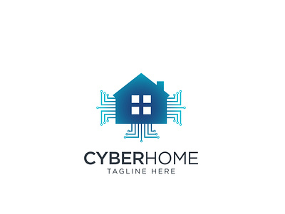 Cyber security home logo branding colorful cyber cyber security home logo home icon logo security