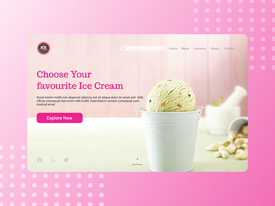 Day 3: Landing Page 003 daily 100 challenge dailyui day003 figma icecream landing design landingpage ui ux