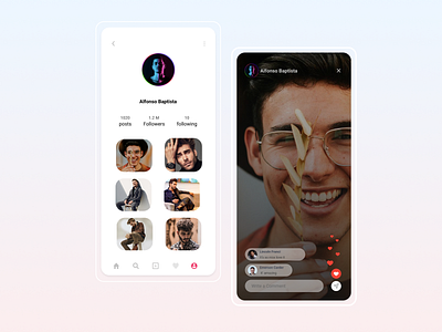 Day 6: User Profile 006 100 day project 100daychallenge daily 100 challenge dailyui day 006 facebook live instagram live live profile page ui user profile ux