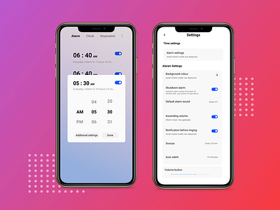 Day 7: Setting page 007 alarmsetting daily 100 challenge dailyui day007 settings settings page settings ui ui ux