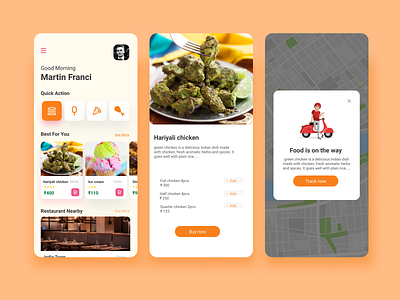 Day 16: Pop-Up / Overlay 016 chicken daily 100 challenge dailyui day016 food app foodie mobile app design mobile ui restaurant app tracking ui ux web