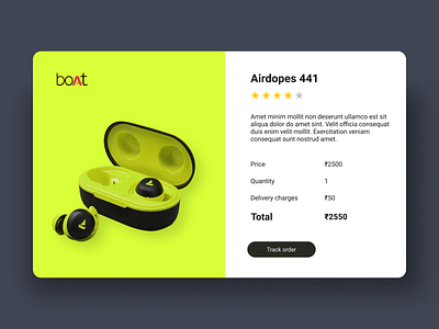 Day 17: Email Receipt 017 airport boat daily 100 challenge dailyui day017 email receipt headphone ordering product design product page selling shots ui ux wearables