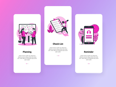 Day 23: Onboarding - To Do List 023 daily 100 challenge dailyui day023 design mobile design mobile ui onboarding onboarding screen onboarding ui planing reminder to do list ui ux
