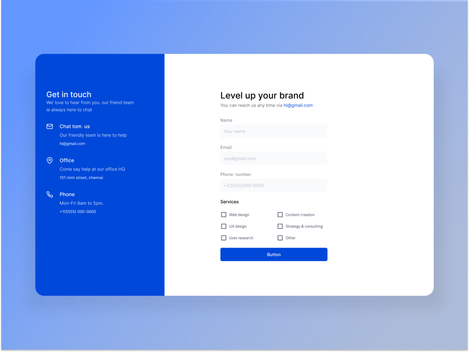 Day 28: Contact Us by Mohamed Noohu on Dribbble