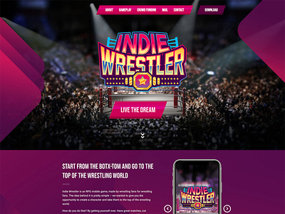 Indie Wrestler - Web Development coding css3 digital digital design graphic design web design agency web design and development web design company web designer web developer