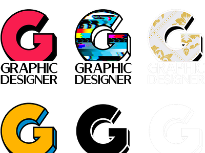 Gee fluid branding black blue brand dark pink design evolutive design graphic designer icon illustrator logo variants variation variative design white yellow