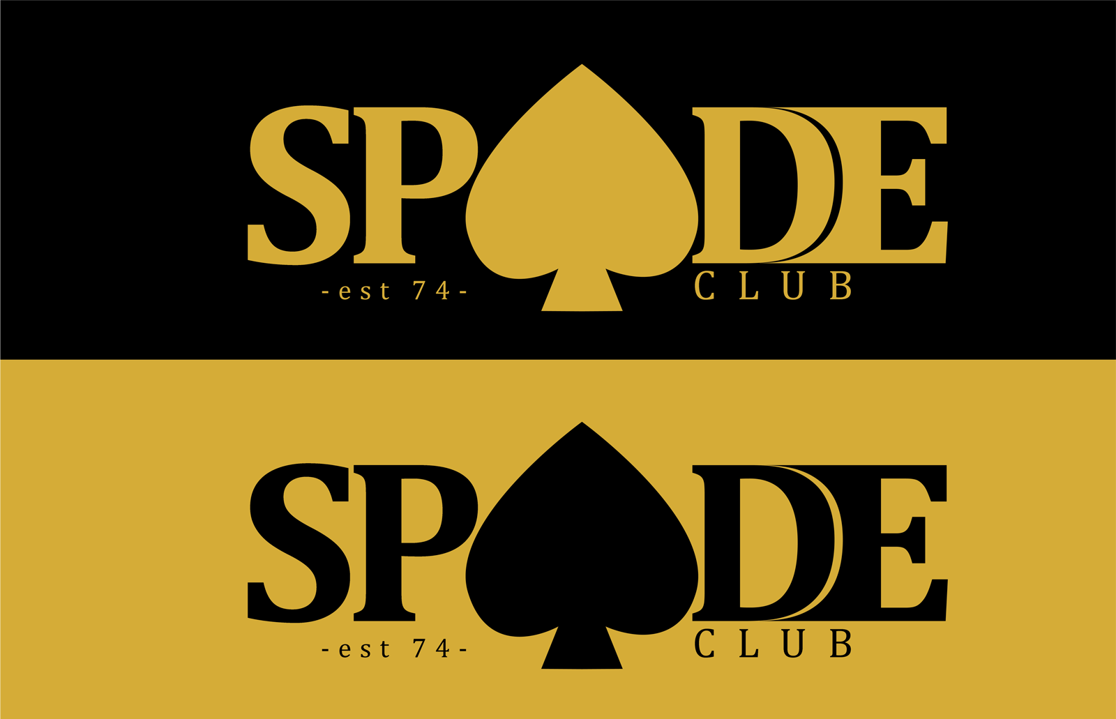 Spade Club est 74 by G on Dribbble