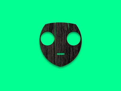 mask black circle design green holes icon illustration illustrator logo mask texture wood